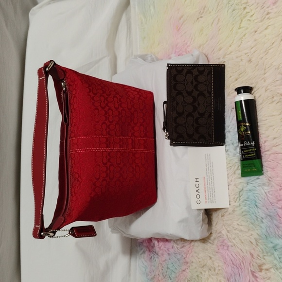 Auth Coach Y2K Signature Collection Mini Canvas/Leather Handbag/Wallet - Picture 1 of 16